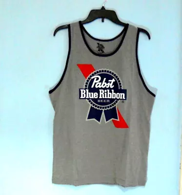 PABST BLUE RIBBON Tank Top Muscle Shirt Gray Size Medium NeW W/TagS • $14.97