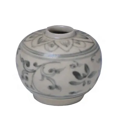 Annamese Blue And White Ceramic Jarlet Chu Dau Kiln Vietnam Circa 1500 • $220