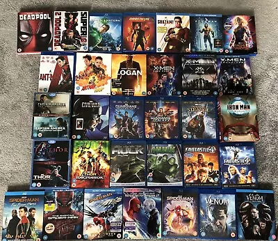 Marvel Blu Ray Collection - Spiderman X-men Thor Iron Man Deadpool Venom • £69.95