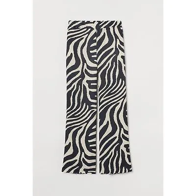 NWT- H&M Wide Leg Pocket Zebra Print Satin Pants- Size S Small • $20