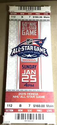 NHL 2015 All Star Game Columbus Blue Jackets 12”x32”  MEGA TICKET • $34.99