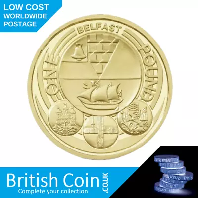 2010 Belfast £1 Round Pound Coin Scare One Pound Coins • £4.25