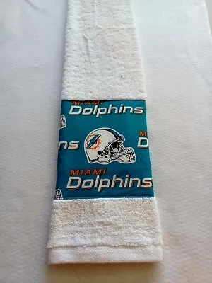 Miami Dolphins Hand Towel  Handmade  GREAT For Golf Bags Bars Or Tailgating • $7.99