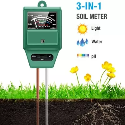 3-in-1 Soil PH And Moisture Light Intensity Meter Plant Tester For Plants Growth • $7.58