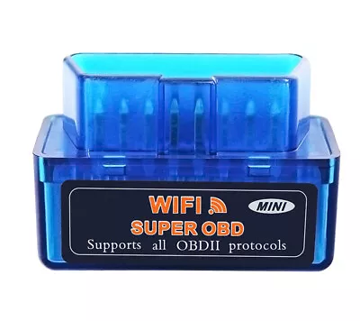 WIFI Wireless OBD2 Auto Scanner Trouble Code Reader Car Diagnostic Tool Blue • $12.50