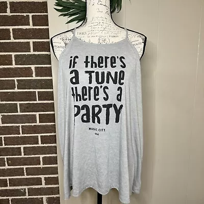 NASHVILLE TN Music City Women’s Gray Soft Tank Top Shirt Tee Size 2XL • $9.99