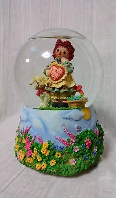 Raggedy Ann Heart Musical Water Globe With Glitter San Francisco Music Box Co • £23.16