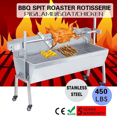 110V 46inch Rotisserie Spit Kit BBQ Pig Lamb Grill Motor Roaster • $453.08