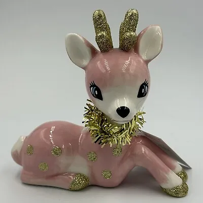 Target Pink Ceramic Sitting Reindeer Christmas Figurine Target Wondershop  5  • $29.98