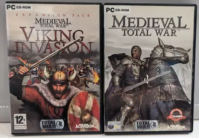 Medieval Total War + Viking Invasion Bundle - CIB - Next Day Dispatch! • £4.99