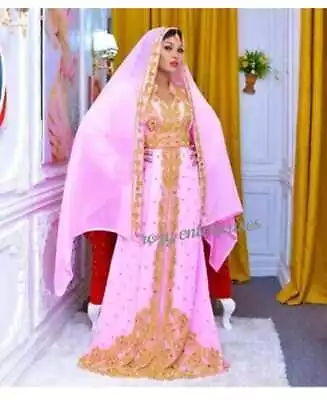 SALE New Moroccan Dubai Kaftans Farasha Abaya Dress Very Fancy Long Gown Rozy • $61.62