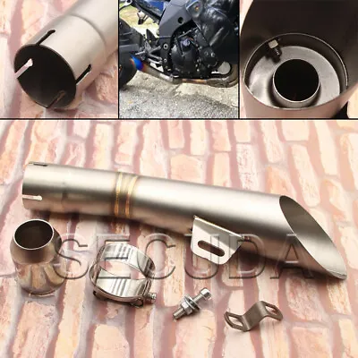 Titanium 51MM Motorcycle Exhaust Muffler Pipe Silencer Slip On For YAMAHA YZF-R6 • £41.99