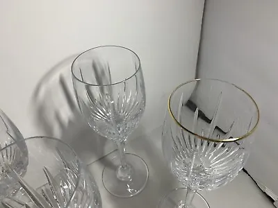 5 Qty MIKASA ARCTIC LIGHTS WINE GLASSES 9”Crystal • $55