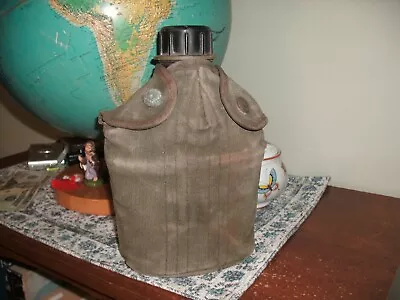 2pc Type US Vietnam M-1956 Water Canteen Cover & Plastic Bottle Well Used ACTION • $14.95