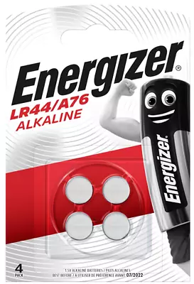 4 X Energizer LR44 A76 AG13 G13A 357 303 1.5V Alkaline Batteries Expiry 08/2025 • £2.99