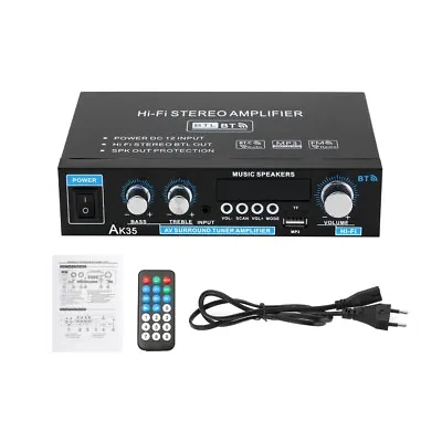800W Digital Power Amplifier HIFI Bluetooth Stereo Bass Audio Fit FM AUX TF Card • $26.59
