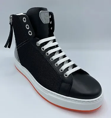 MCM Black And Gray High Tops Sneakers Size US 9 Made In Italy • $224.25