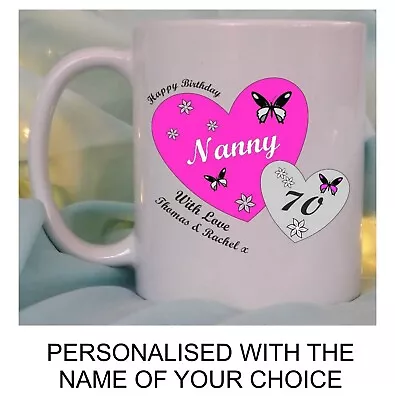 PERSONALISED 70th BIRTHDAY PRESENT MUG MUM MAM NANNY AUNTIE FRIEND GIFT FOR HER • £10.95