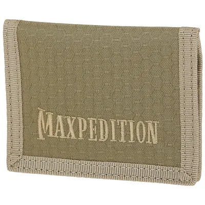 Maxpedition AGR Tactical Low Profile Wallet Slim Hex Ripstop Nylon Pocket Tan • £20.95