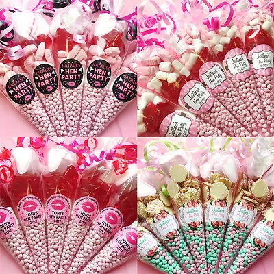 £2.20 • Buy Personalised HEN PARTY Favours Pre-filled Sweet Cones / Party Bags