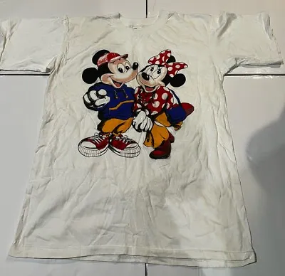 Vintage Mickey And Minnie Mouse T-Shirt Size L • $13