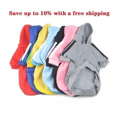 $6.25 • Buy 2 Leg Pet Dog Clothes Cat Puppy Coat Winter Hoodies Warm Sweater Jacket Clothing