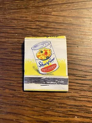 Shurfine Fruit Cocktail 1950s Vintage Used Match Book • $7.95
