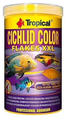 Tropical Cichlid Color Flakes Xxl Malawi Mbuna & Tanganyika Mix Flake Fish Food • £46.99