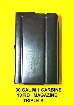 M1 Carbine 30 Caliber 10rd Hunting Magazine New TRIPLE K • $34