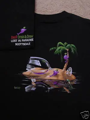 Michael Godard- LOST IN PARADISE  Las Vegas-Beach-Tropical-T-Shirt-Size S M • $32.95