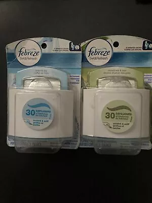$19.95 • Buy 2 Febreze Set & Refresh LINEN & SKY & Meadows & Rain Refills Fit Small Spaces