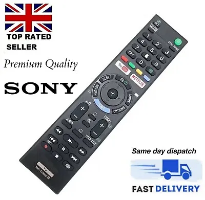 UNIVERSAL SONY TV REMOTE CONTROL WORKS ALL MODELS SONY BRAVIA LCD/LED/3D TVs UK • £4.69
