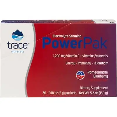 Trace Minerals Electrolyte Stamina Power Pak - Pomegranate Blueberry 30 Pkts • $16.99