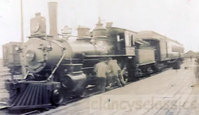 1906 Steam Locomotive Train Engine #453 Checking The Gears Railroad Albumen • $5