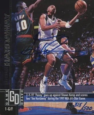 1997 Upper Deck Anfernee Hardaway 88 Nrmt-mt Early Autograph Uda 315/500 Magic • $240