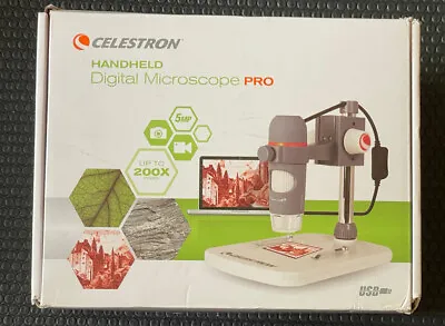 $59.99 • Buy NEW IN Box Celestron Handheld Digital Microscope Pro 200X 