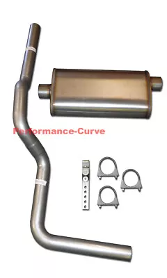 Fits 88-06 GMC Sierra Mandrel Bent Exhaust W/ MaxFlow Muffler - Mellow • $174.95