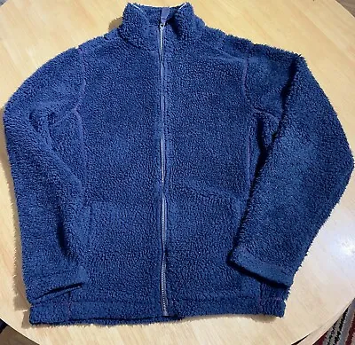 LAZY JACKS Teddy Fleece Full Zip Sweatshirt. Navy Blue Size 12. • £29.99