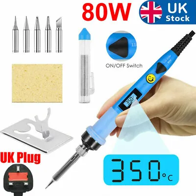 £12.99 • Buy 80W Soldering Iron Soldering Kit Temperature Adjustable Tin Wire Soldering Stand