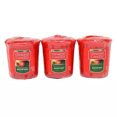 Yankee Candle Set Of 3 Samplers Votive Candles - Macintosh • $8.97