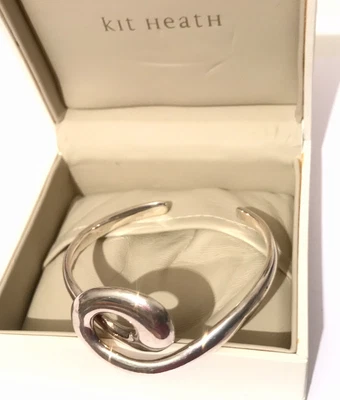 Beautiful Sterling Silver Kit Heath Knot Bangle Bracelet Original Box Cuff Heavy • £85