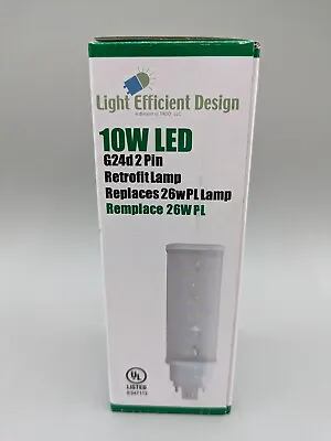 NEW Light Efficient Design LED-7302-35A Retrofit 10 Watt Bulb 2 Pin Base G24d • $14.95