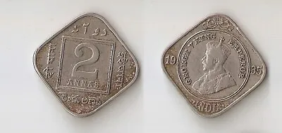 INDIA British 2 Annas 1935 • $12.99