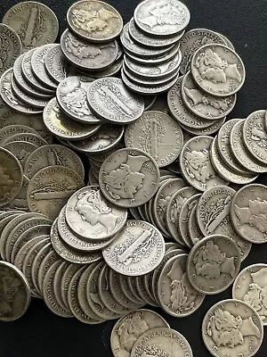 Lot Of (100) Collectible Mercury Dimes $10 Face Value 90% US Coin 1916-1945 • $260