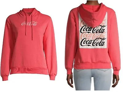 £34.07 • Buy Women Juniors Coca Cola License Knit Pullover Hoodie Coral Color Large Size New