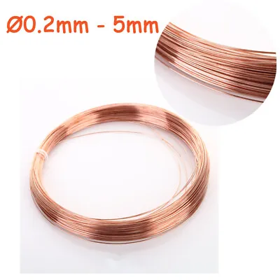 Copper Craft Beading Wire Reel Round Solid Ø 0.2-5mm Wirework Jewellery Making • $5.37