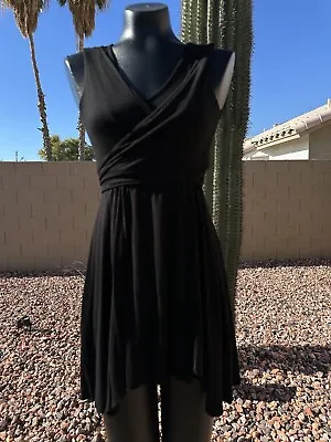 All Saints Black Sleeveless Tie Back Mini Dress Womans Size XS • $24.55