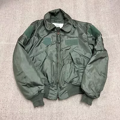 Vintage Flyers Jacket Mens Large Green 1980s Flight US Air Force CWU 45P • $99.99