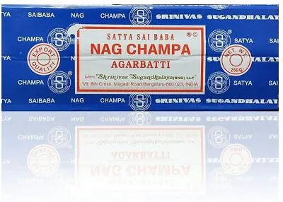Satya Sai Baba Nag Champa Agarbatti Incense Sticks Box 250gms Hand Rolled • $13.75
