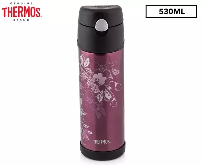 Thermos 530mL Stainless Steel Insulated Bottle - Floral Magenta • $26.99